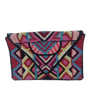 BCBGeneration Multicolor Beaded Clutch
